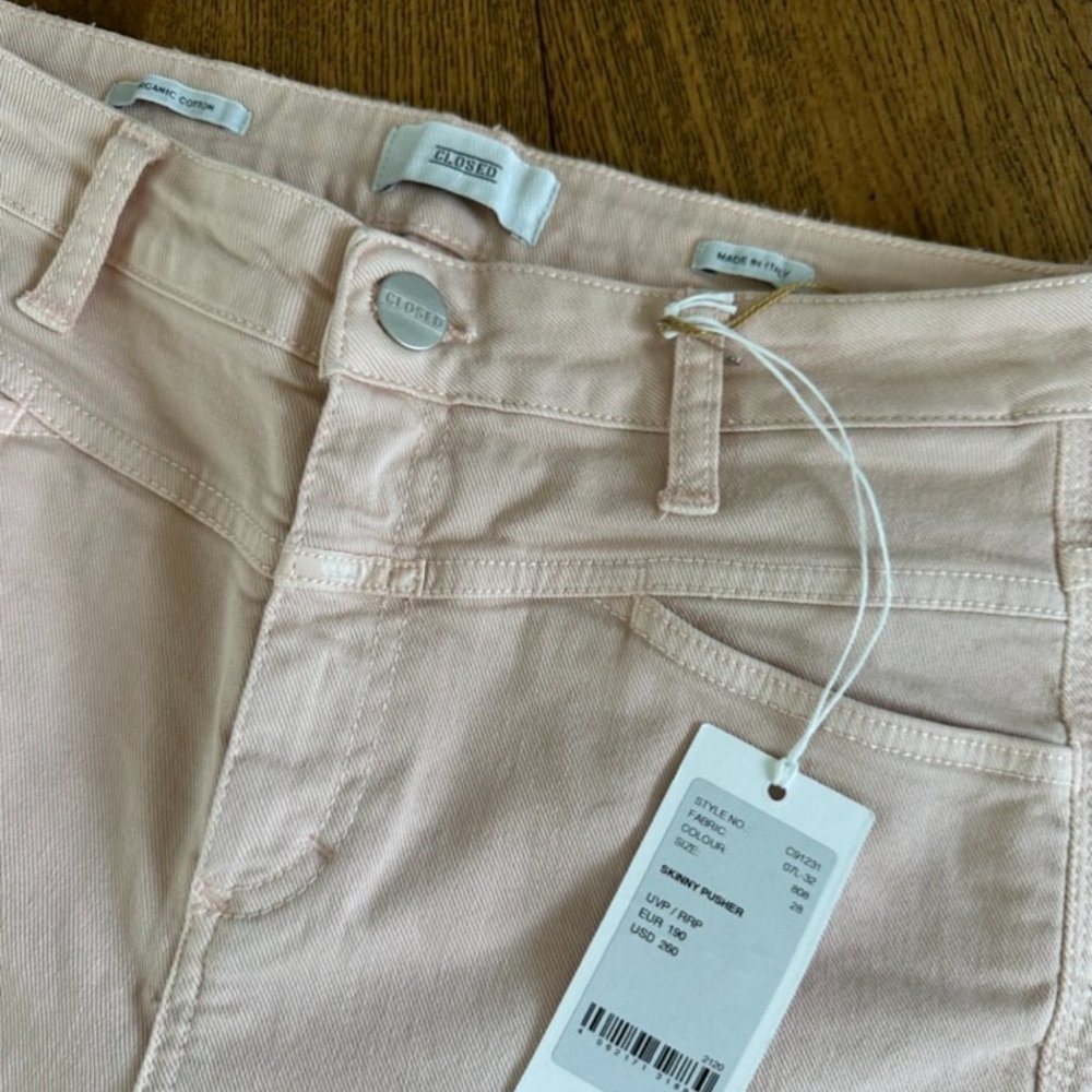 Closed Denim NWT Skinny Pusher Light Pink